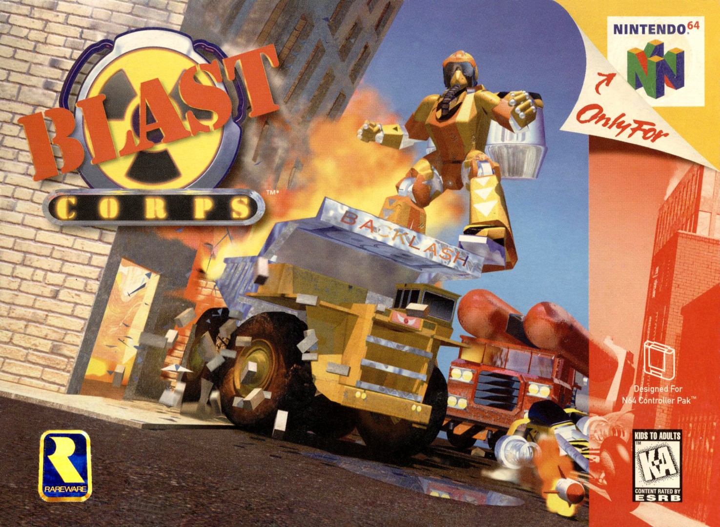 Blast Corps (1997) cover art