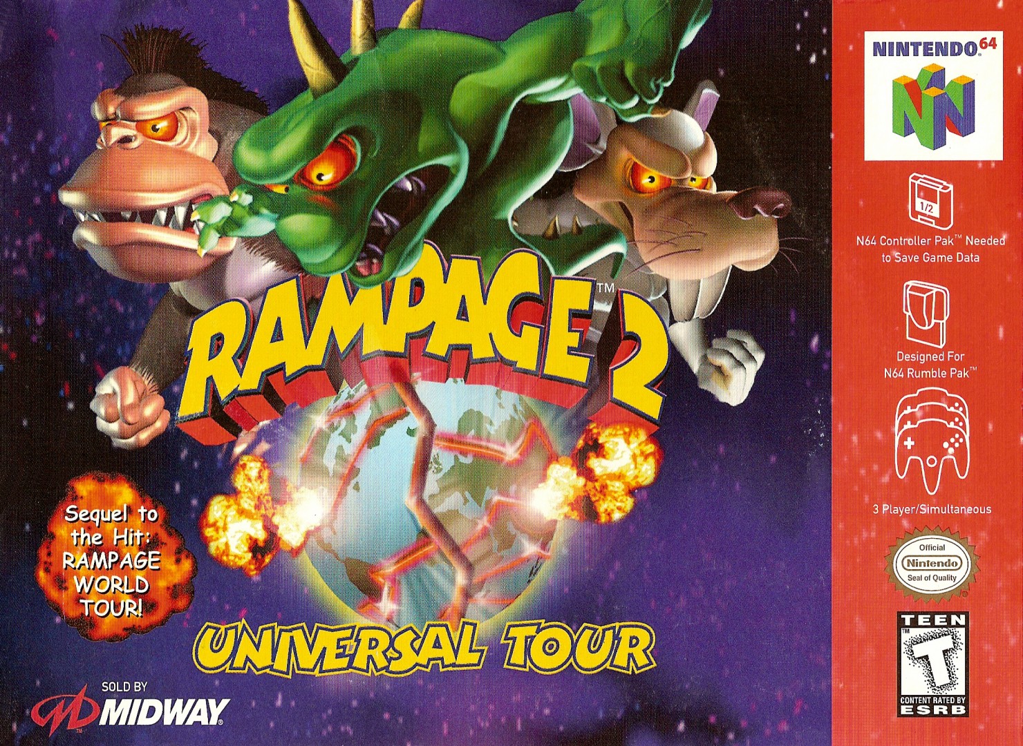 Rampage 2: Universal Tour (1999) cover art