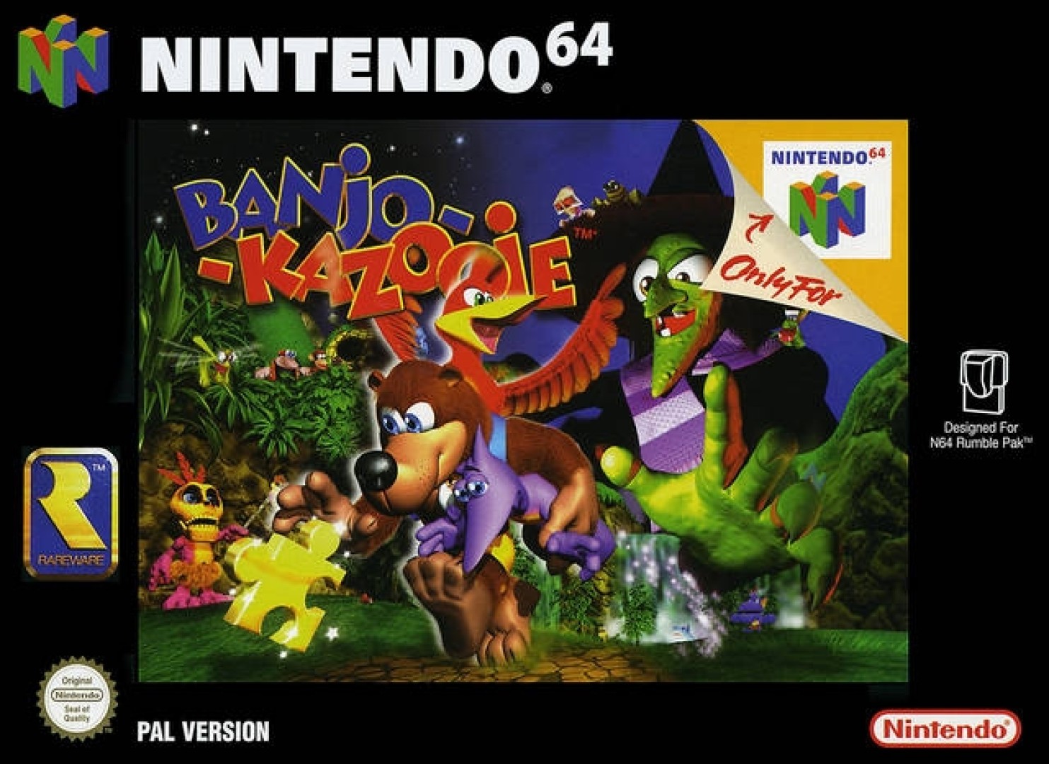 Banjo-Kazooie (1998) cover art