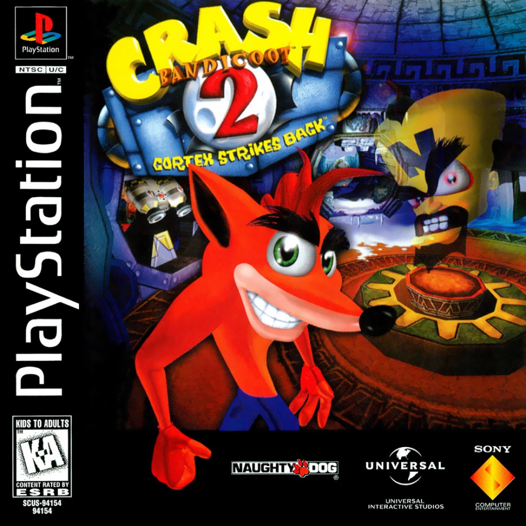 Crash Bandicoot 2: Cortex Strikes Back (1997) cover art