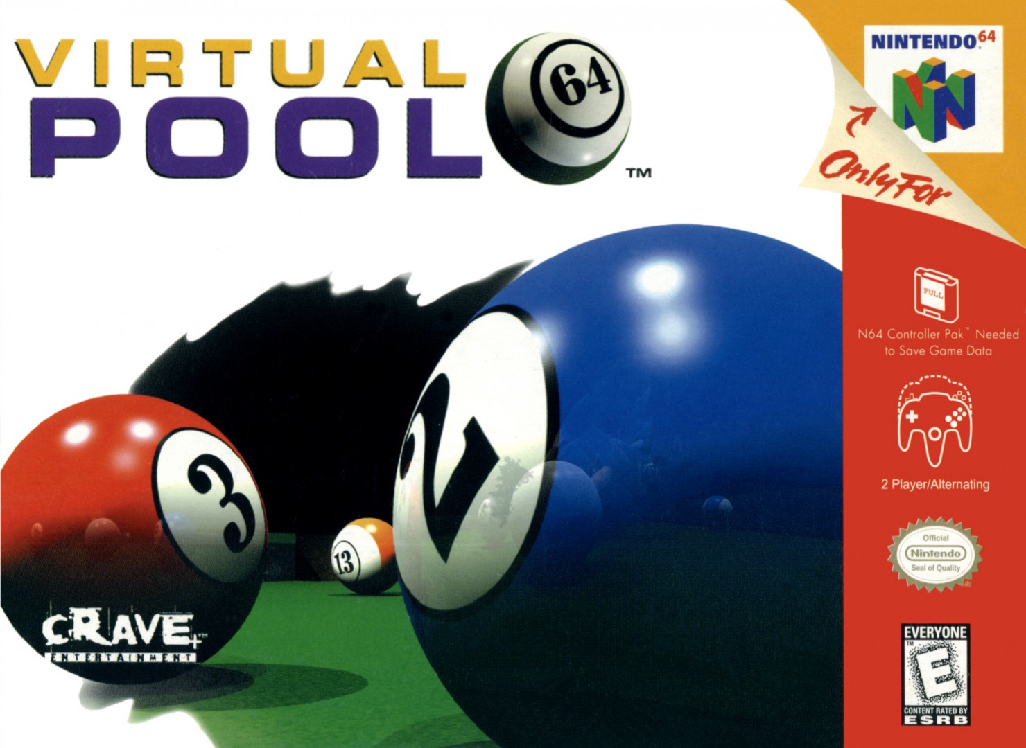 Virtual Pool 64 (1998) cover art