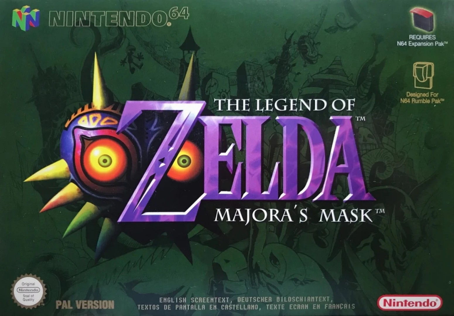 The Legend of Zelda: Majora's Mask (2000) cover art