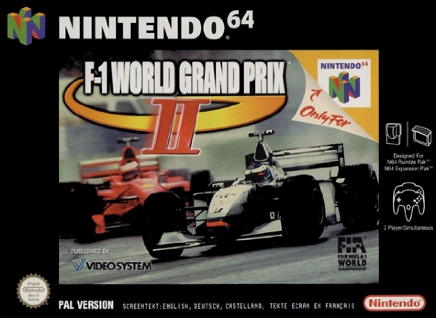F-1 World Grand Prix II (1999) cover art