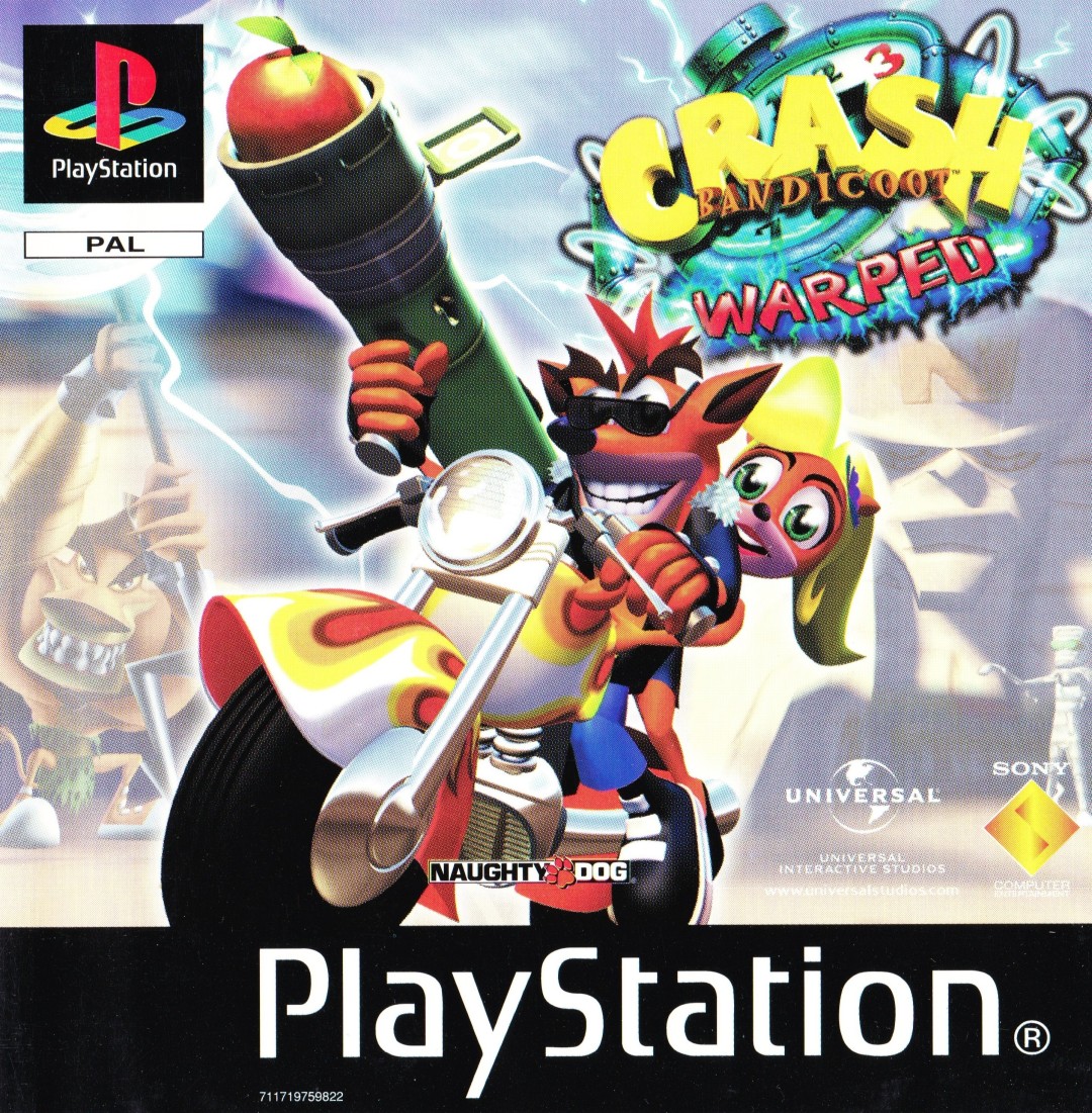 Crash Bandicoot 3 Warped (1998) cover art