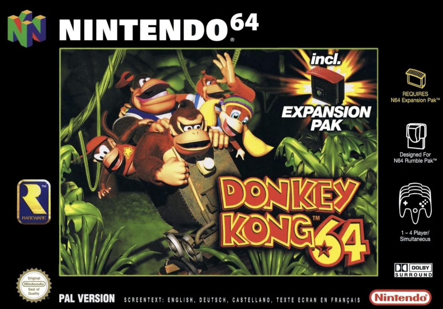 Donkey Kong 64 (1999) cover art